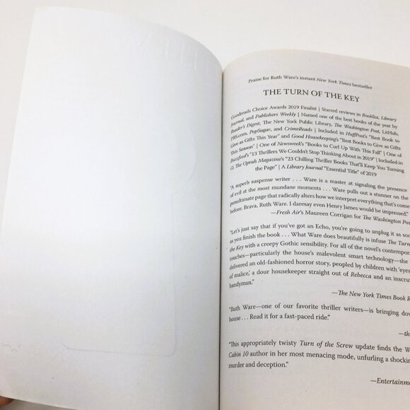 The Turn of the Key By Ruth Ware Mystery Psychological Thriller Paperback Book - Picture 5 of 9